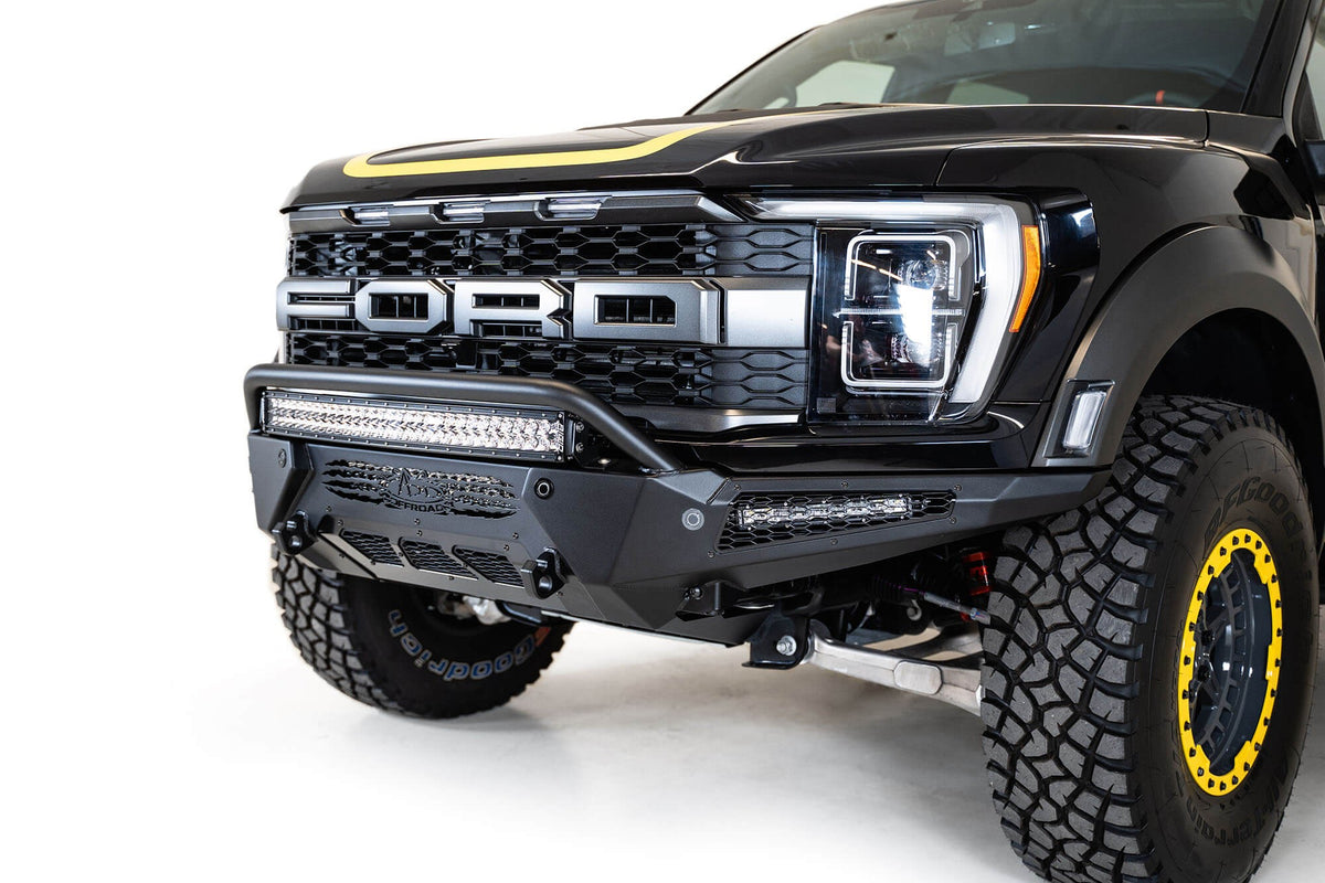 2021+ Ford Raptor HoneyBadger Front Bumper With Top Hoop Addictive Desert Designs-6