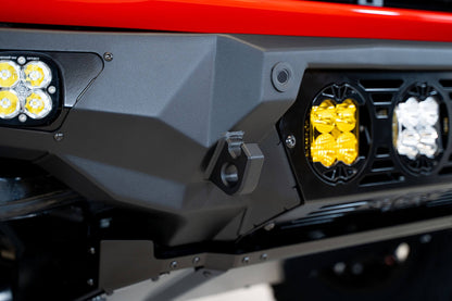 2021+ Ford Bronco Bomber Front Bumper Mounts for Three Baja LP4 Lights Addictive Desert Designs-1