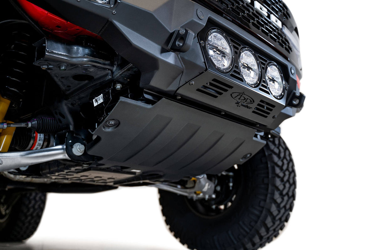 2021+ Ford Bronco Bomber Front Bumper Mounts for three Rigid 360 6 Inch lights Addictive Desert Designs-5