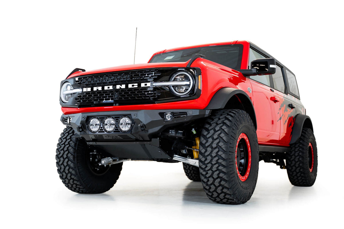 2021+ Ford Bronco Bomber Front Bumper Mounts for three Rigid 360 6 Inch lights Addictive Desert Designs-6