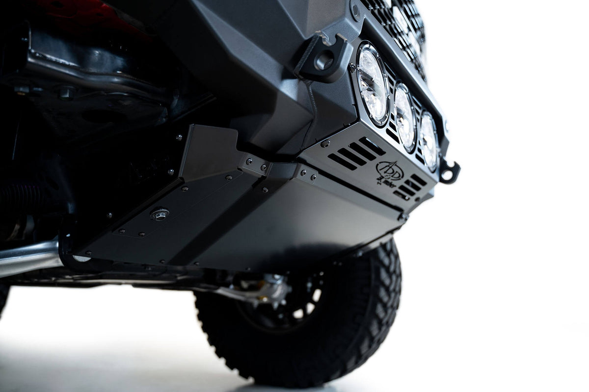2021+ Ford Bronco Bomber Front Bumper Mounts for three Rigid 360 6 Inch lights Addictive Desert Designs-8