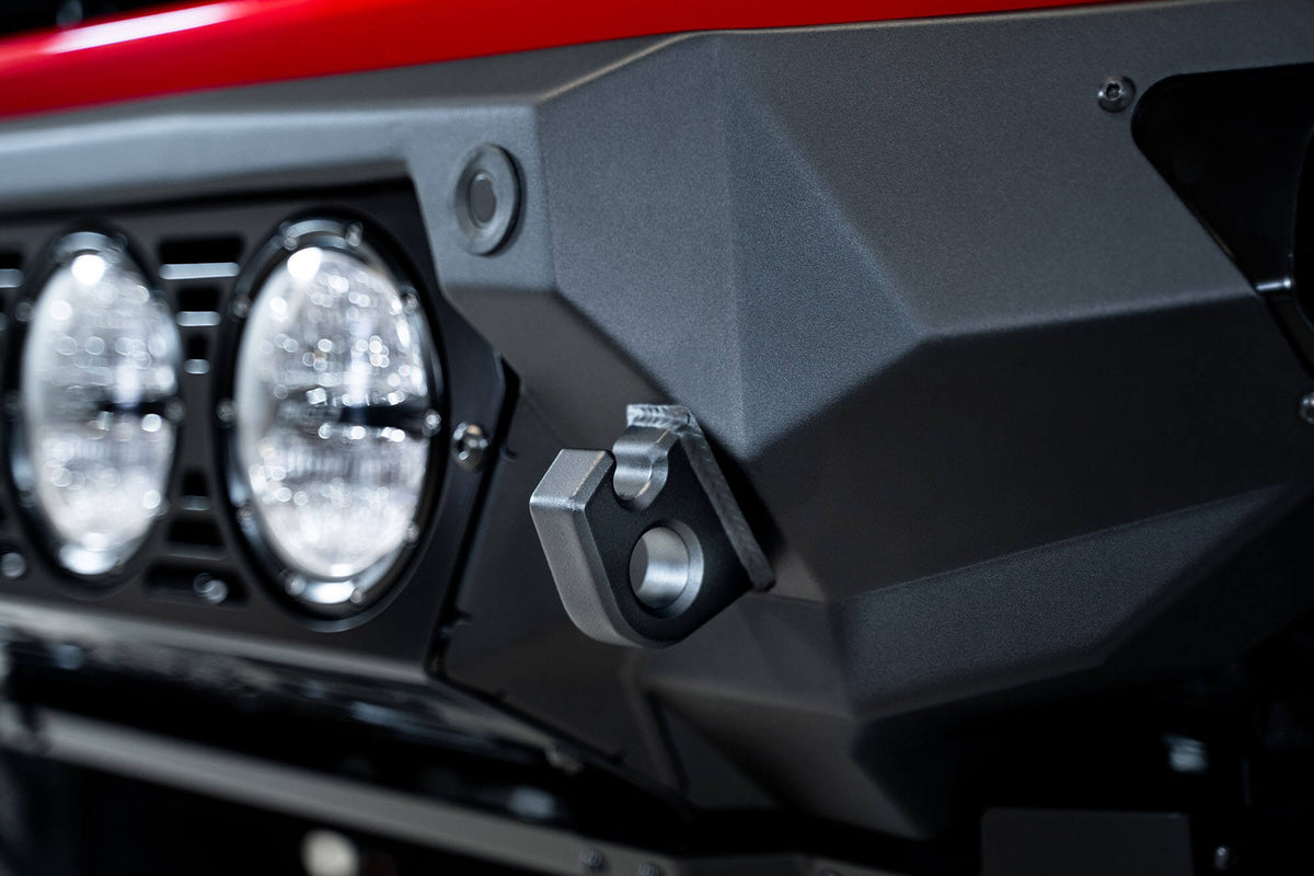 2021+ Ford Bronco Bomber Front Bumper Mounts for three Rigid 360 6 Inch lights Addictive Desert Designs-9