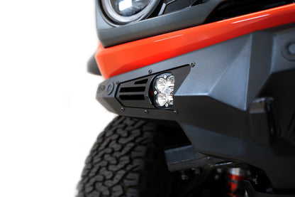 2022+ Ford Bronco Raptor Bomber Front Bumper Mounts for 3 Baja LP4 Lights Addictive Desert Designs-5