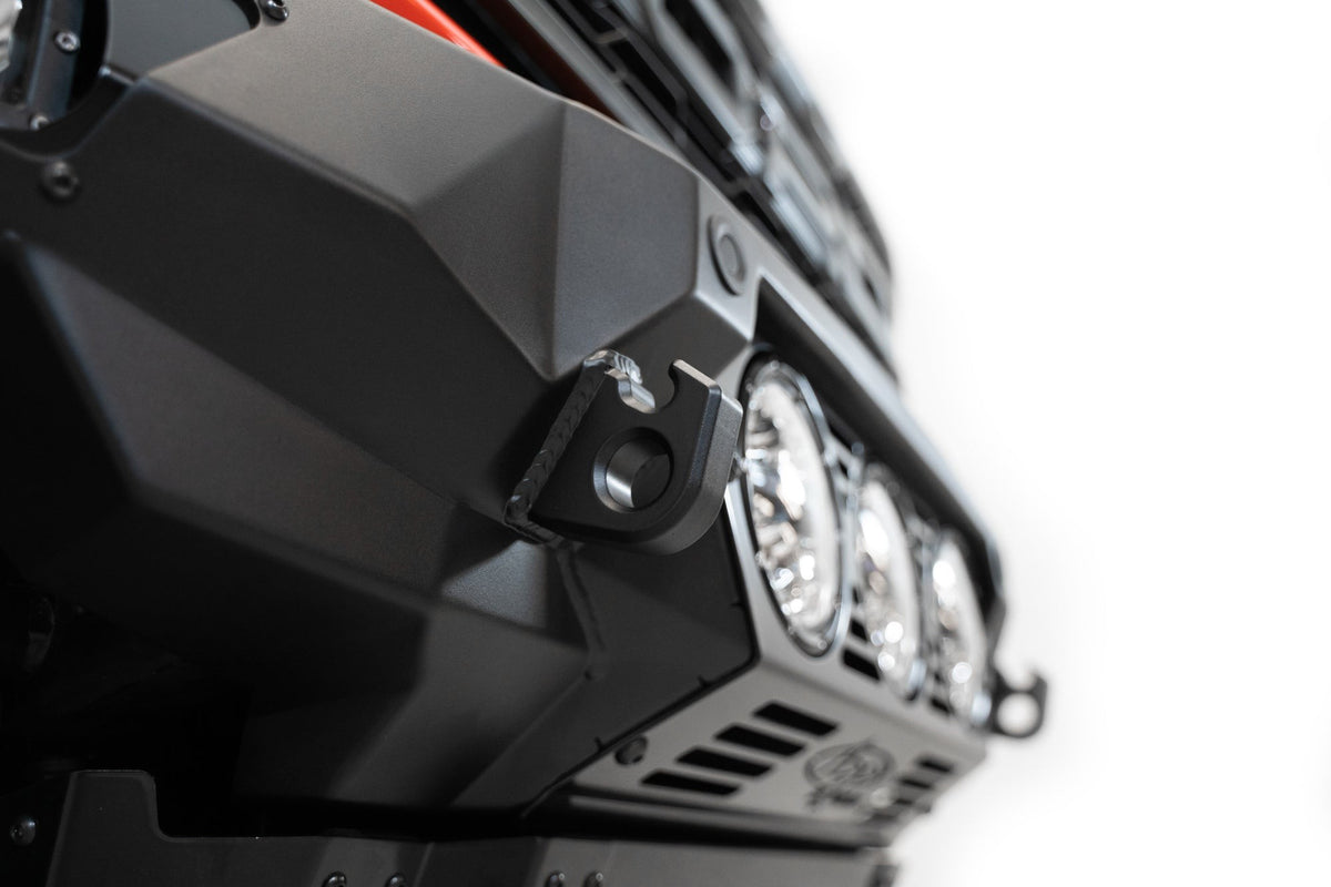 2022+ Ford Bronco Raptor Bomber Front Bumper Mounts for 3 rigid 360 6 Inch Lights Addictive Desert Designs-1