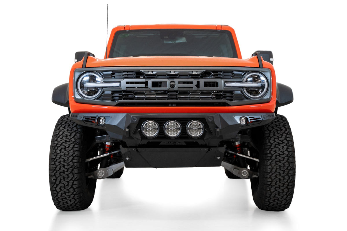 2022+ Ford Bronco Raptor Bomber Front Bumper Mounts for 3 rigid 360 6 Inch Lights Addictive Desert Designs-4