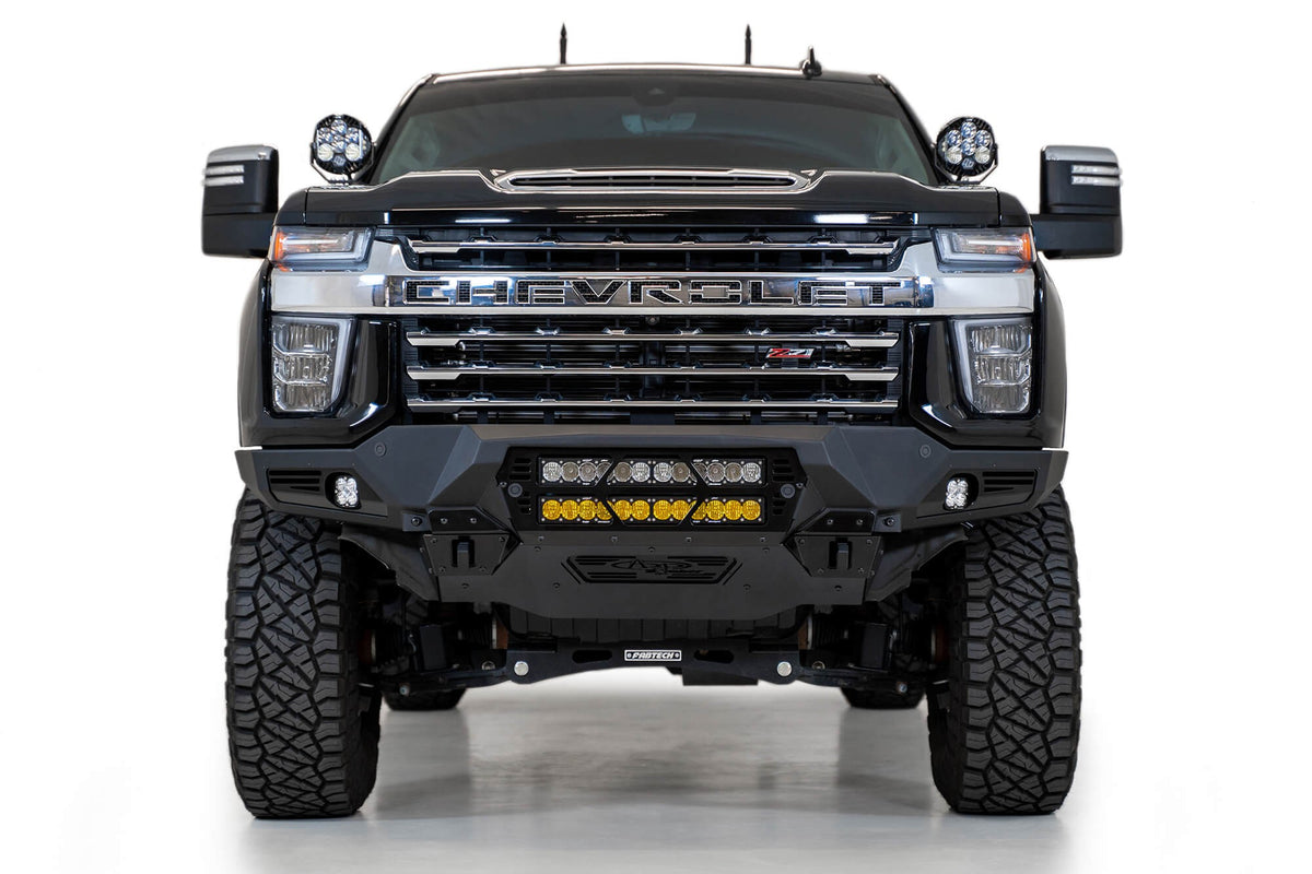 2020-2023 Chevrolet Silverado 2500/3500 Bomber Front Bumper Mounts for two 20 Inch light bars Addictive Desert Designs-1