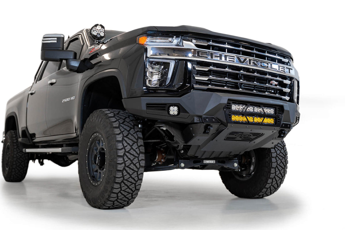 2020-2023 Chevrolet Silverado 2500/3500 Bomber Front Bumper Mounts for two 20 Inch light bars Addictive Desert Designs-3