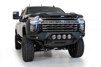 2020-2023 Chevrolet Silverado 2500/3500 Bomber Front Bumper Mounts for 4 rigid 360 6 Inch round lights Addictive Desert Designs-1