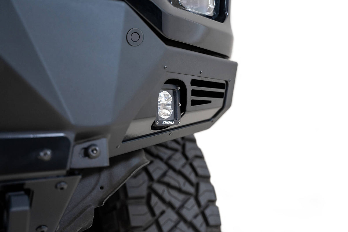 2020-2023 Chevrolet Silverado 2500/3500 Bomber Front Bumper Mounts for 4 rigid 360 6 Inch round lights Addictive Desert Designs-4