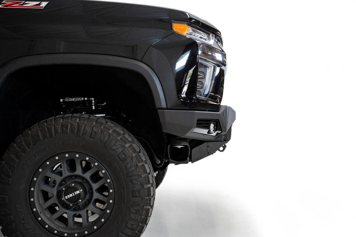 2020-2023 Chevrolet Silverado 2500/3500 Bomber Front Bumper Mounts for 4 rigid 360 6 Inch round lights Addictive Desert Designs-5