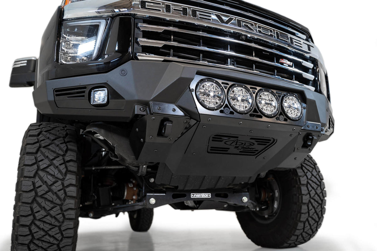 2020-2023 Chevrolet Silverado 2500/3500 Bomber Front Bumper Mounts for 4 rigid 360 6 Inch round lights Addictive Desert Designs-6