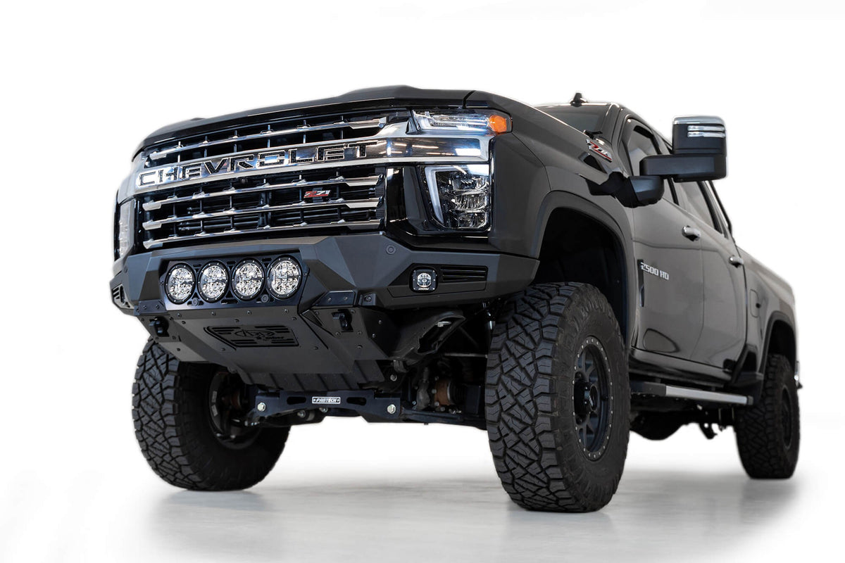 2020-2023 Chevrolet Silverado 2500/3500 Bomber Front Bumper Mounts for 4 rigid 360 6 Inch round lights Addictive Desert Designs-7