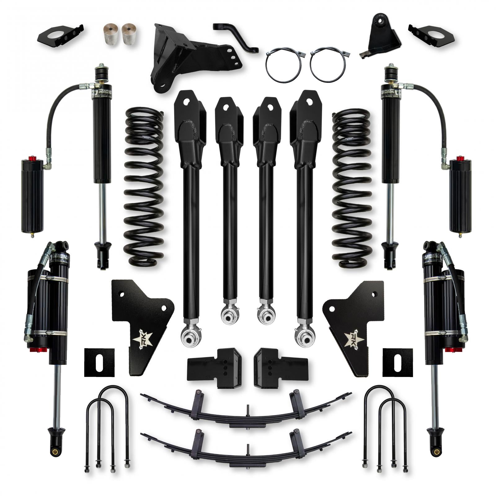 4.5 Inch X-Factor Suspension System 2023-Up F250/F350 GAS With Fast CD Adjustable Shocks Rock Krawler