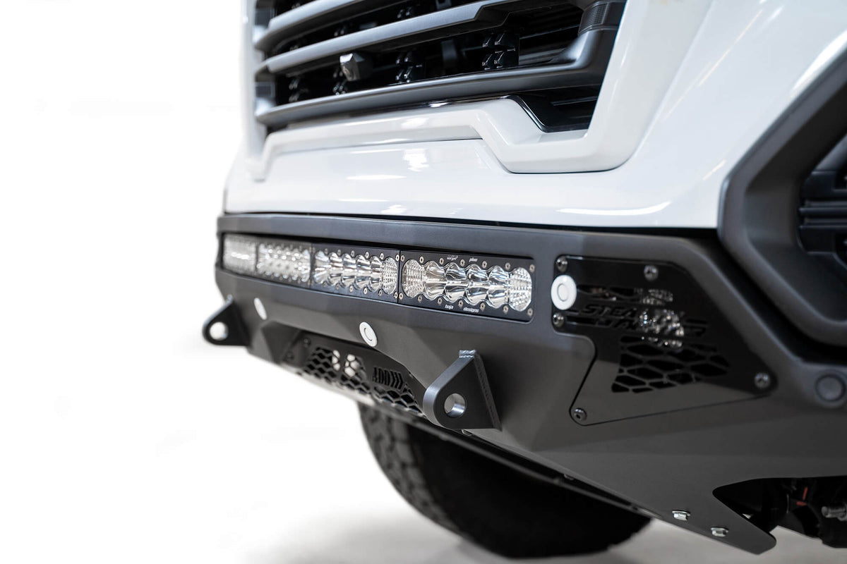 2019-2022 GMC Sierra 1500 Stealth Fighter Front Bumper Universal mounts for up to 10 cube lights or a 40 Inch light bar Addictive Desert Designs-5
