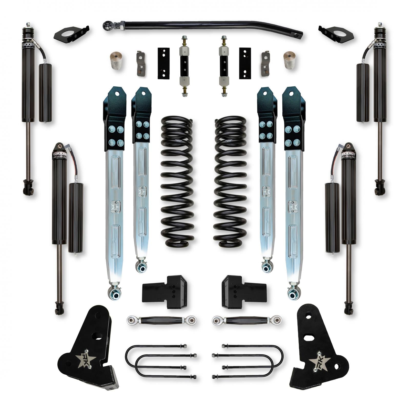 4.0 Inch X-Factor Pro Elite System W/ Billet Aluminum Arms 2017-2022 F450 Diesel Rock Krawler
