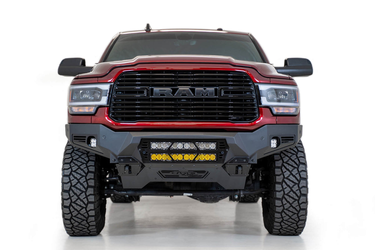 2019-2025 RAM 2500 3500 Bomber Front Bumper Mounts for two 20 inch light bars Addictive Desert Designs-2