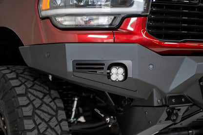 2019-2025 RAM 2500 3500 Bomber Front Bumper Mounts for three Baja Design's LP6 round lights Addictive Desert Designs-7
