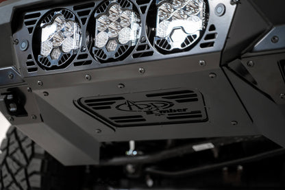 2019-2025 RAM 2500 3500 Bomber Front Bumper Mounts for three Baja Design's LP6 round lights Addictive Desert Designs-8