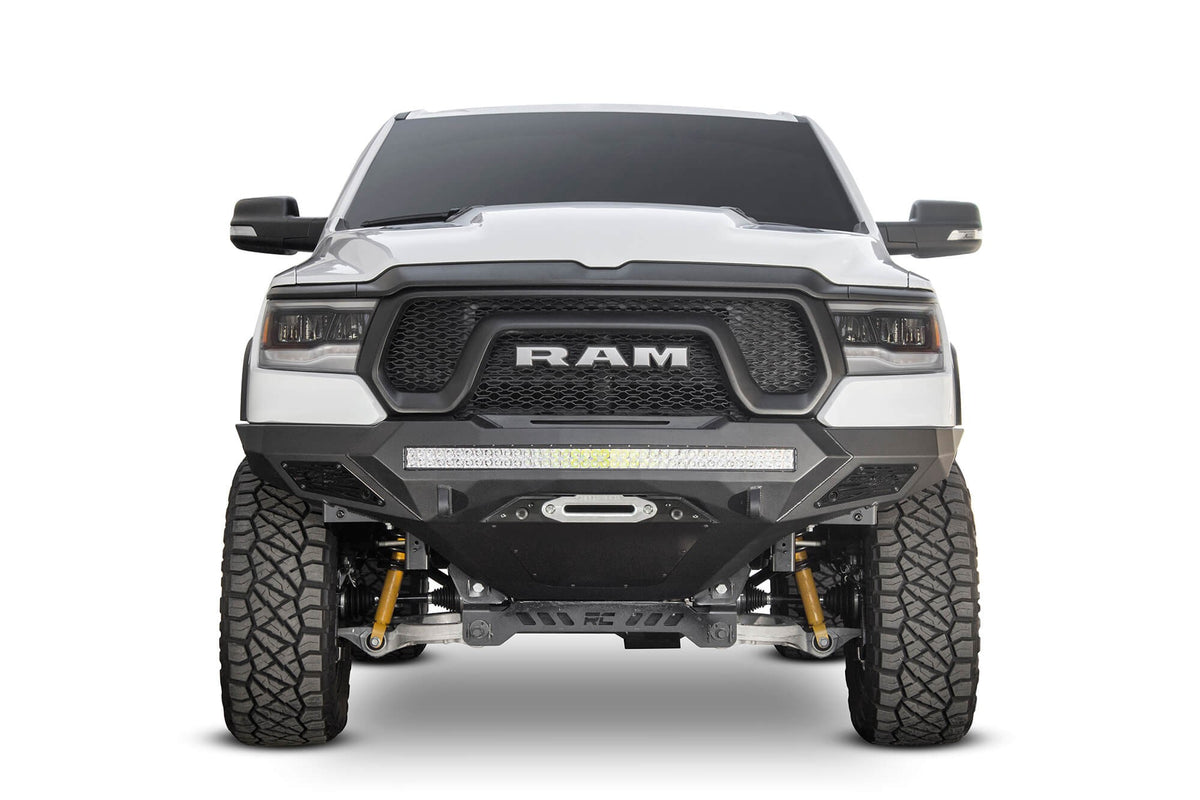 2019-2024 RAM Rebel 1500 Stealth Fighter Front Bumper With Winch Mount Addictive Desert Designs-2