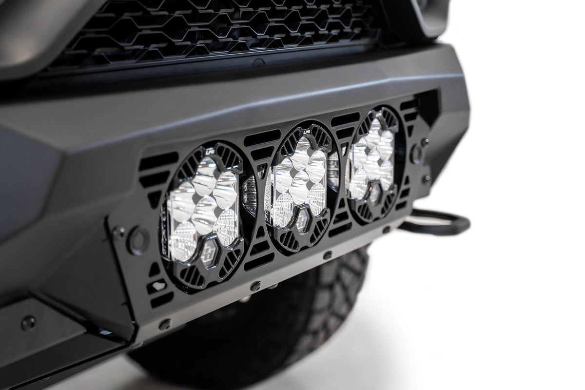 2021-2024 RAM 1500 TRX Bomber Front Bumper Mounts for 3 Baja LP6 round lights Addictive Desert Designs-6