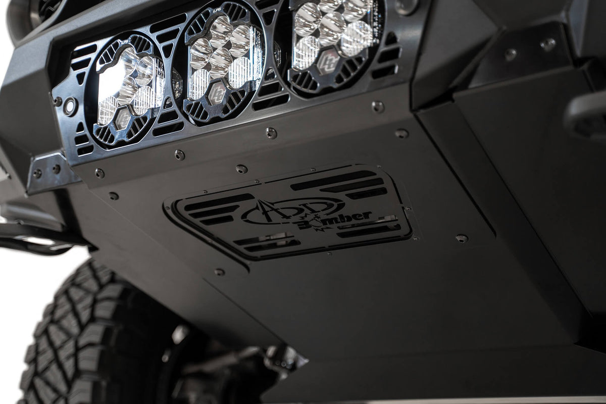 2021-2024 RAM 1500 TRX Bomber Front Bumper Mounts for 3 Baja LP6 round lights Addictive Desert Designs-9