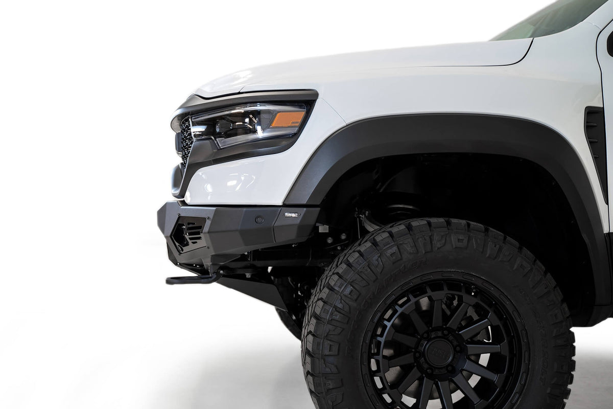 2021-2024 RAM 1500 TRX Bomber Front Bumper Mounts for 4 rigid 360 6 Inch round lights Addictive Desert Designs-5
