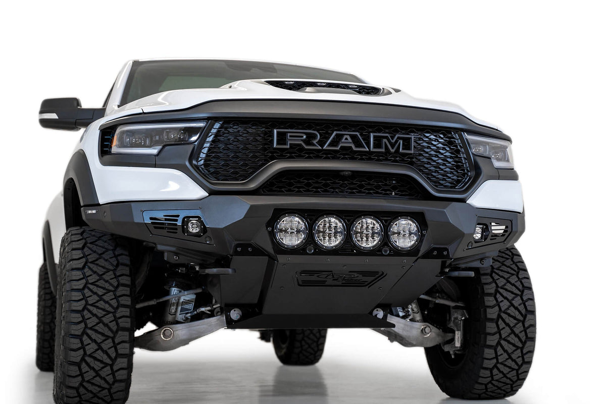 2021-2024 RAM 1500 TRX Bomber Front Bumper Mounts for 4 rigid 360 6 Inch round lights Addictive Desert Designs-6