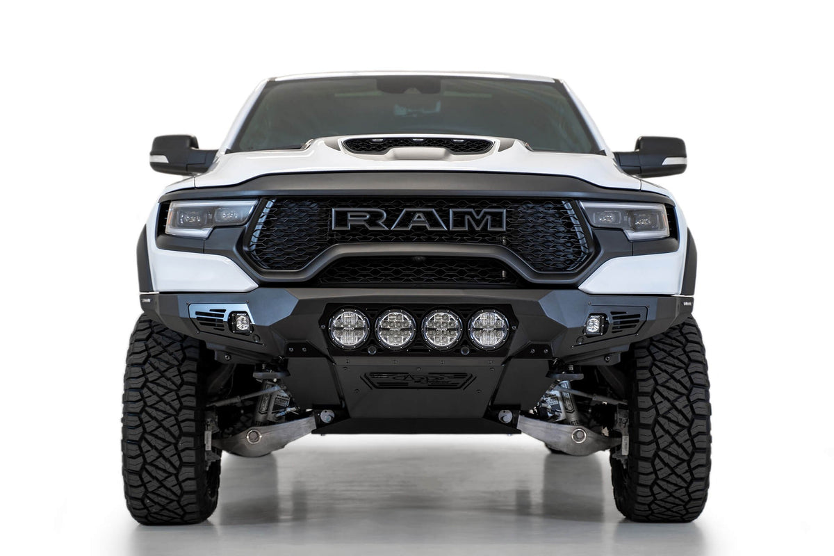 2021-2024 RAM 1500 TRX Bomber Front Bumper Mounts for 4 rigid 360 6 Inch round lights Addictive Desert Designs-7