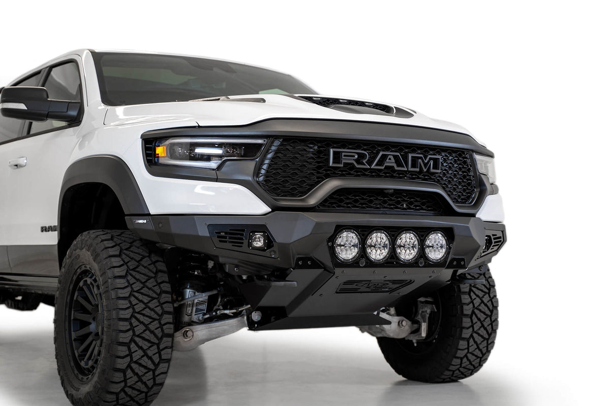 2021-2024 RAM 1500 TRX Bomber Front Bumper Mounts for 4 rigid 360 6 Inch round lights Addictive Desert Designs-10