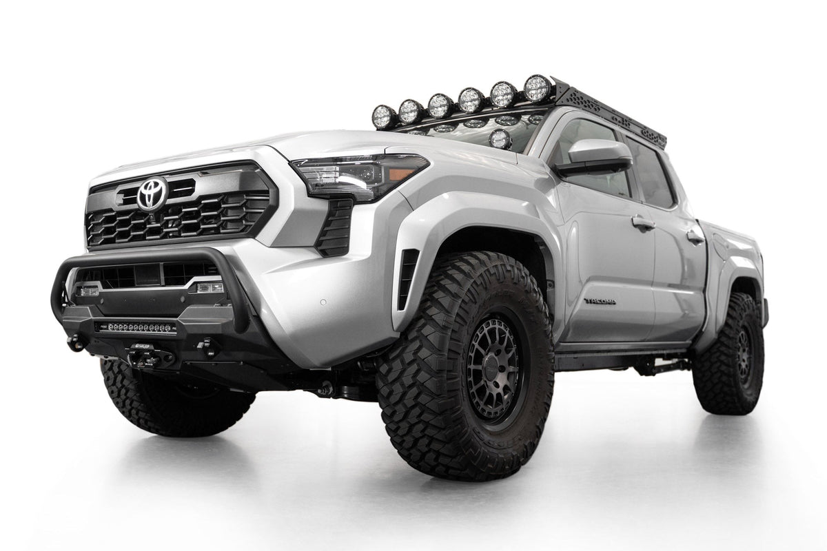 2024-2025 Toyota Tacoma Stealth Center Mount Winch Front Bumper With Top Hoop Addictive Desert Designs-3
