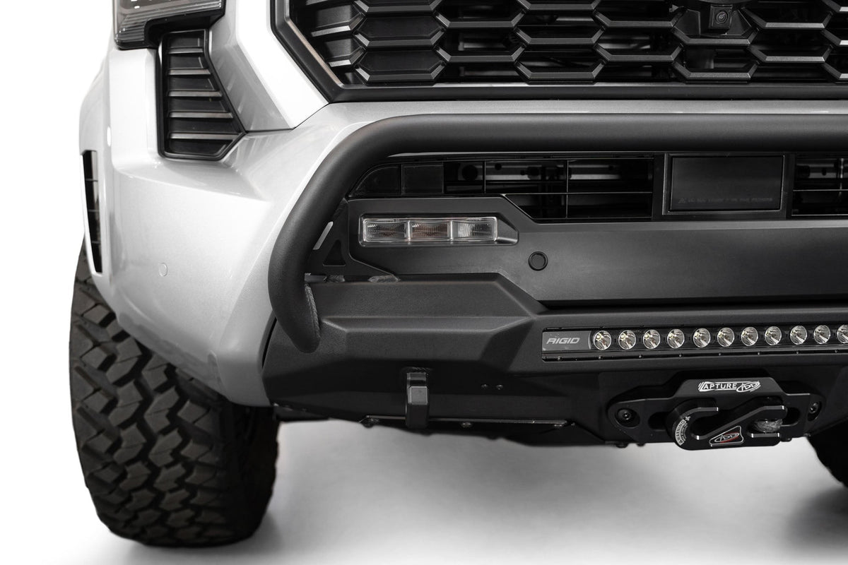 2024-2025 Toyota Tacoma Stealth Center Mount Winch Front Bumper With Top Hoop Addictive Desert Designs-6