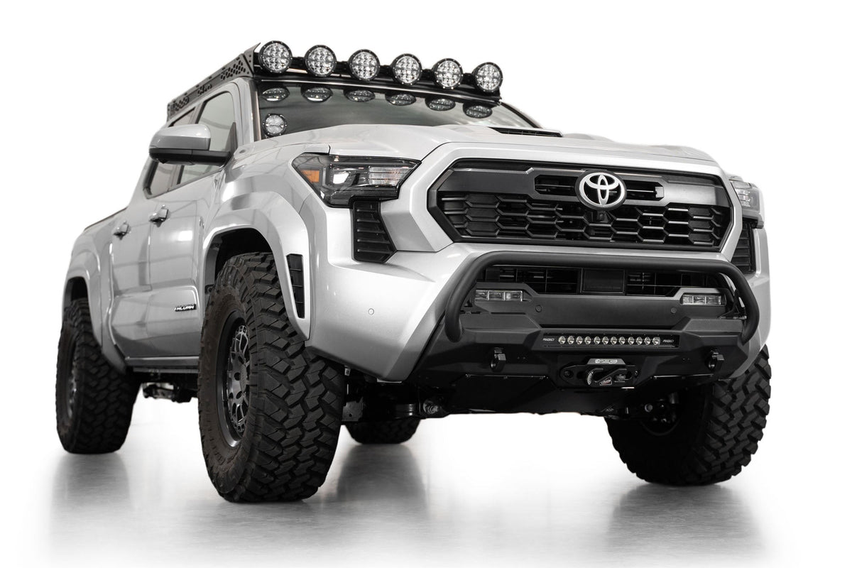 2024-2025 Toyota Tacoma Stealth Center Mount Winch Front Bumper With Top Hoop Addictive Desert Designs-9