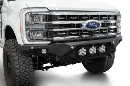 2023-2025 Ford Super Duty F-250 F-350 Bomber Front Bumper Recessed Mounts for 3 Baja LP6 Lights in Center Addictive Desert Designs-1