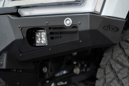 2023-2025 Ford Super Duty F-250 F-350 Bomber Front Bumper Recessed Mounts for 4 Rigid 360 Lights in Center Addictive Desert Designs-11
