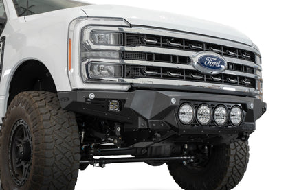 2023-2025 Ford Super Duty F-250 F-350 Bomber Front Bumper Recessed Mounts for 4 Rigid 360 Lights in Center Addictive Desert Designs-3