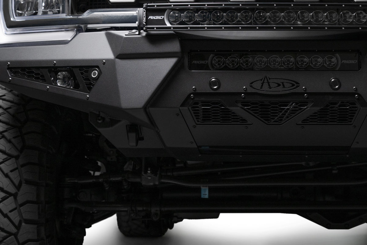 2023-2025 Ford Super Duty HoneyBadger Front Bumper w/ Top Hoop Addictive Desert Designs-4
