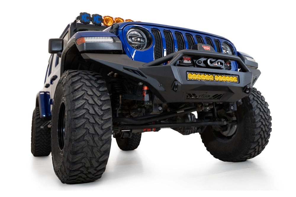 2020-2025 Jeep JL JLU JT Wrangler, Gladiator Stealth Fighter Full Width Front Bumper Addictive Desert Designs-2