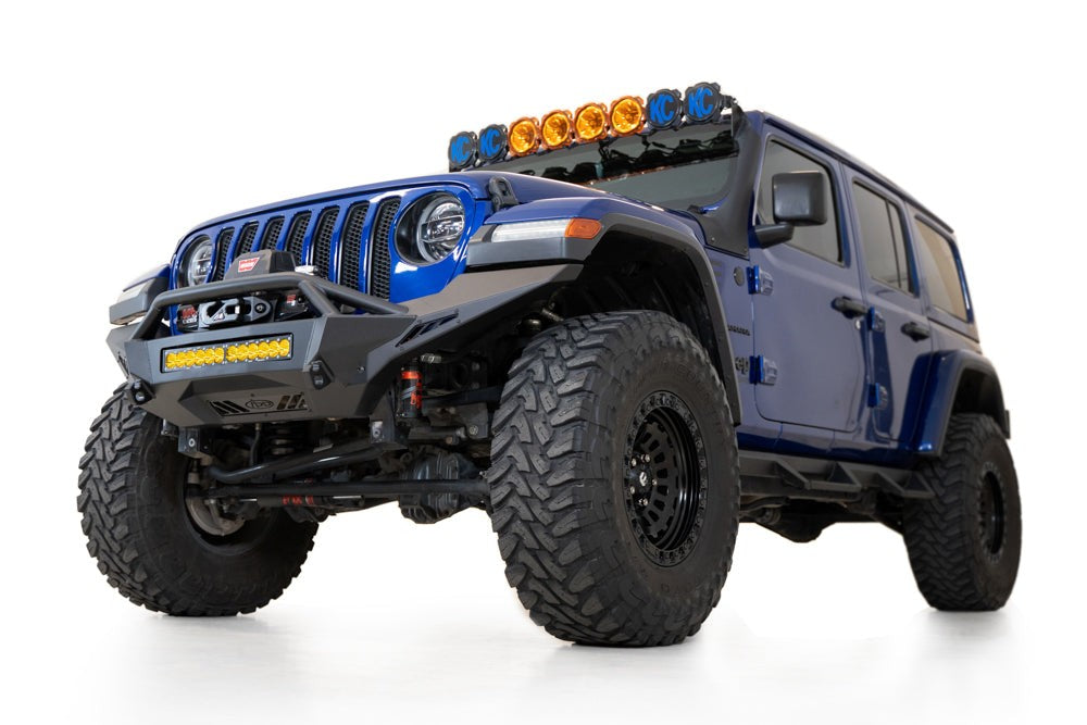 2020-2025 Jeep JL JLU JT Wrangler, Gladiator Stealth Fighter Full Width Front Bumper Addictive Desert Designs-4