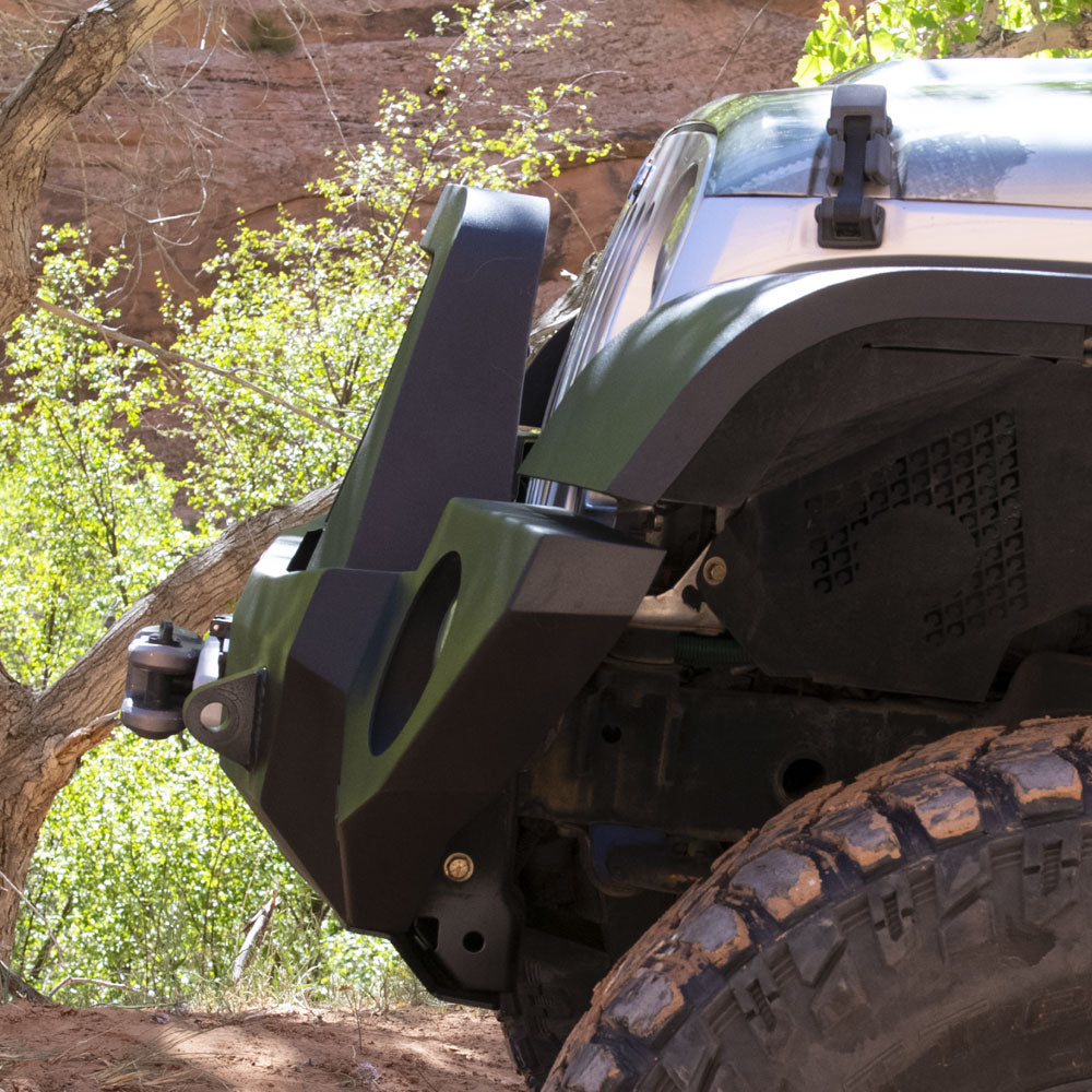 Jeep Bull Bar For Rigid Series Front Bumper Only Black Powdercoat Rock Slide Engineering-1