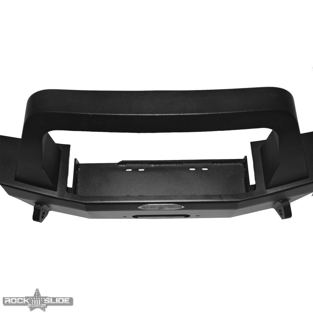 Jeep JK Full Front Bumper For 07-18 Wrangler JK With Winch Plate Bull Bar Black Powdercoated Rigid Series Rock Slide Engineering-7