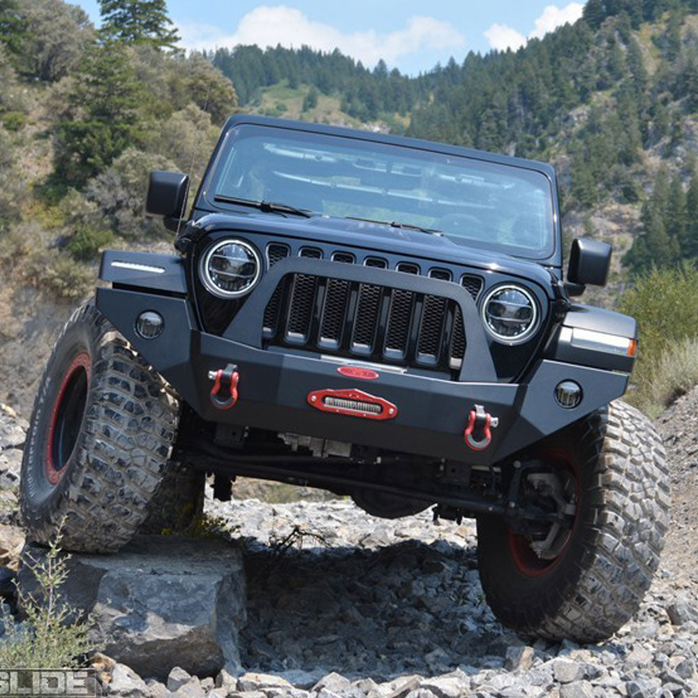 Jeep JL/JT Full Front Bumper For 18-Pres Wrangler JL/Gladiator Rigid Series Complete With Winch Plate Rock Slide Engineering-6