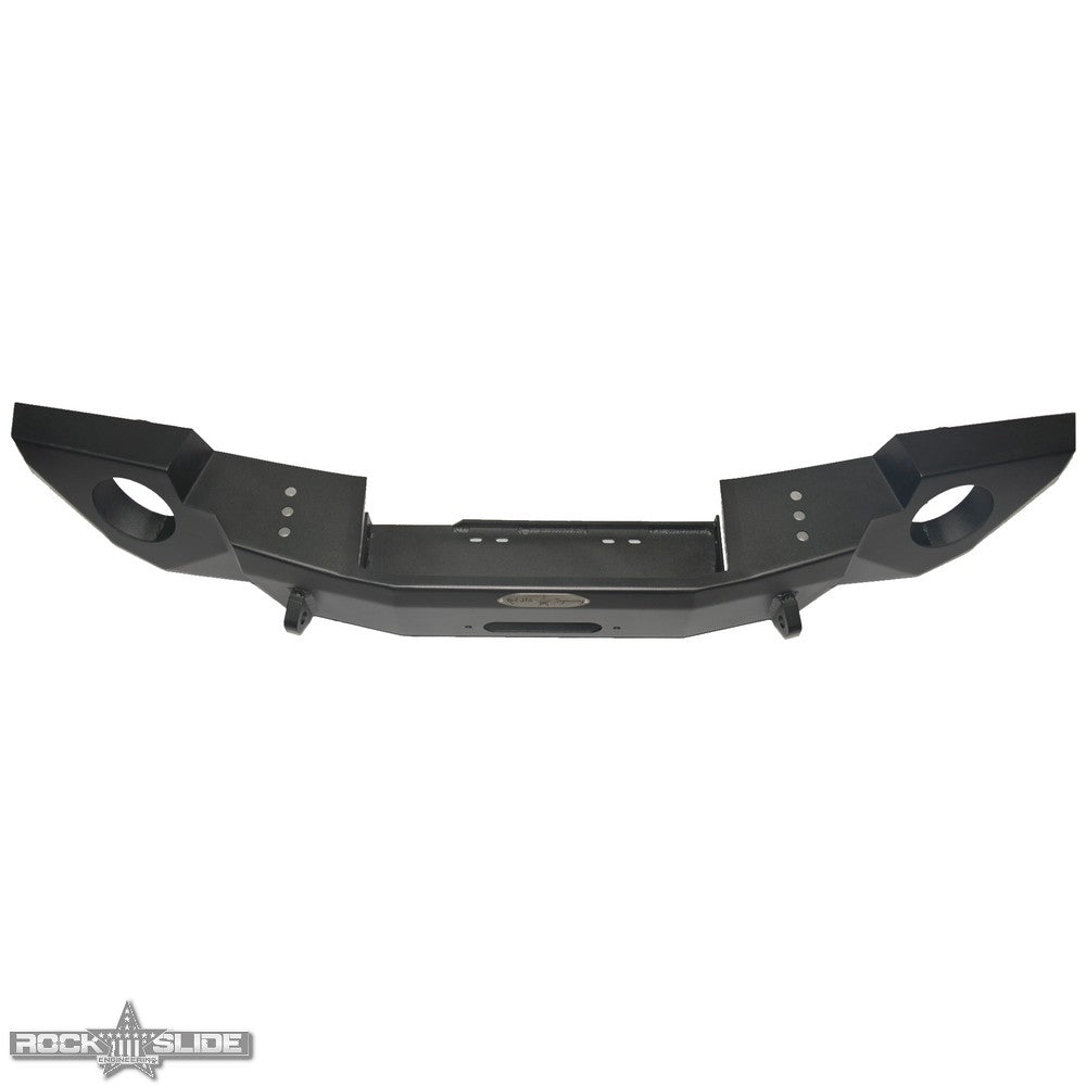 Jeep JK Full Front Bumper For 07-18 Wrangler JK With Winch Plate No Bull Bar Black Powdercoated Rigid Series Rock Slide Engineering-1