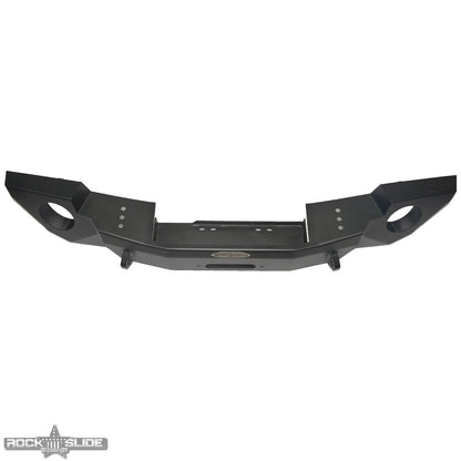 Jeep JK Full Front Bumper For 07-18 Wrangler JK With Winch Plate No Bull Bar Black Powdercoated Rigid Series Rock Slide Engineering-1