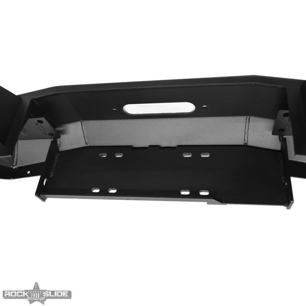 Jeep JK Full Front Bumper For 07-18 Wrangler JK With Winch Plate No Bull Bar Black Powdercoated Rigid Series Rock Slide Engineering-3