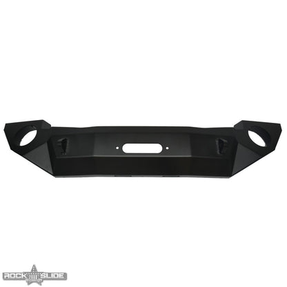 Jeep JK Full Front Bumper For 07-18 Wrangler JK With Winch Plate No Bull Bar Black Powdercoated Rigid Series Rock Slide Engineering-4