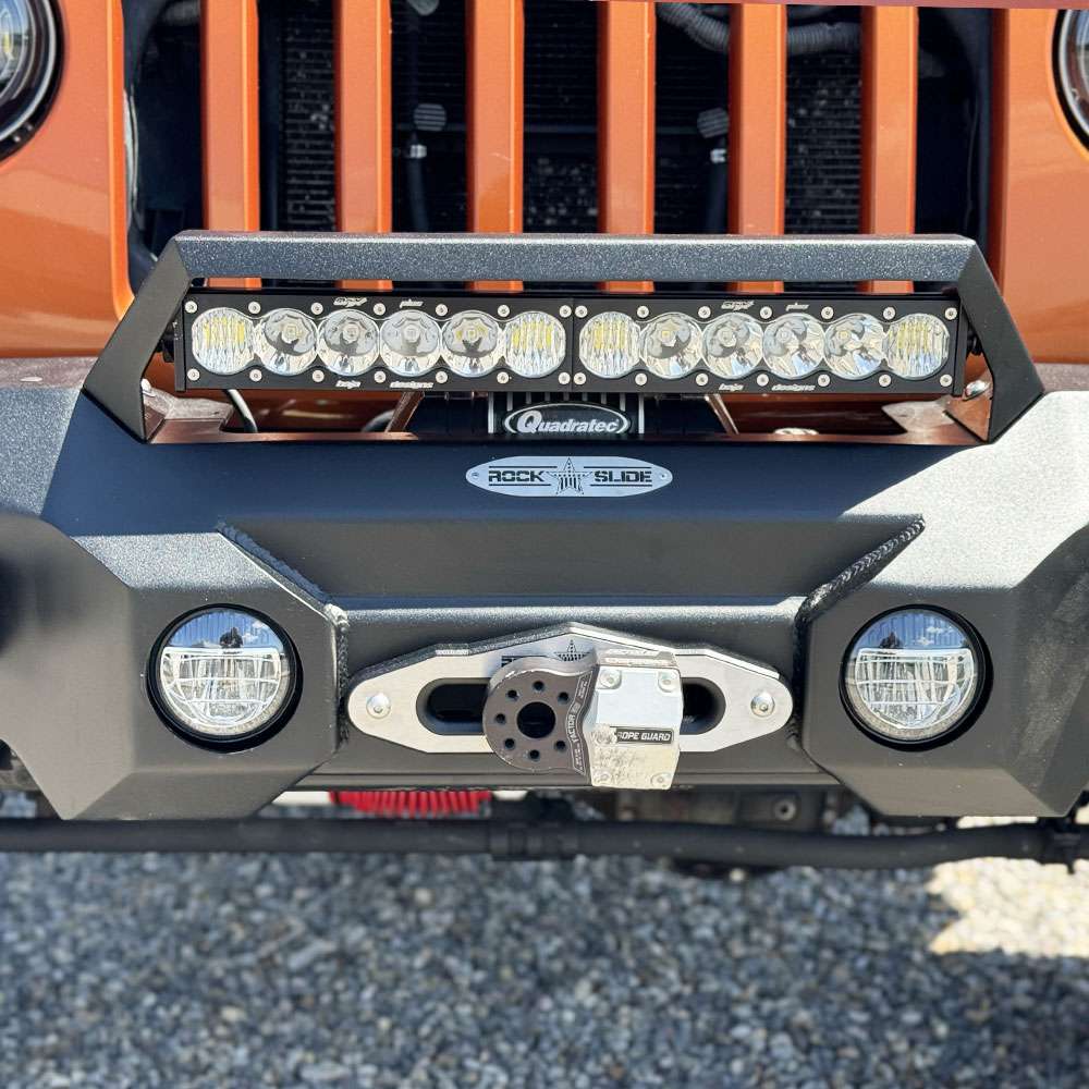 Big Sky Aluminum Mid Front Bumper With Winch Plate Wrangler JK Rock Slide Engineering-6