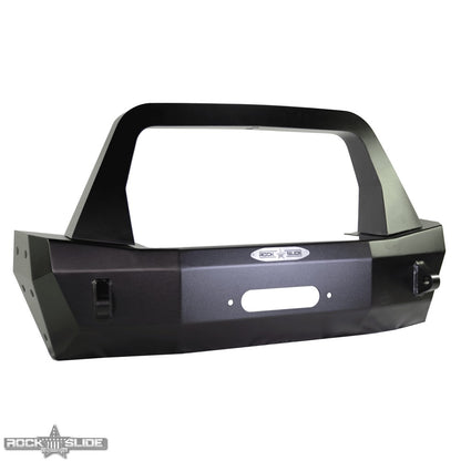 Jeep JK Shorty Front Bumper For 07-18 Wrangler JK Complete With Winch Plate Rigid Series Rock Slide Engineering-2