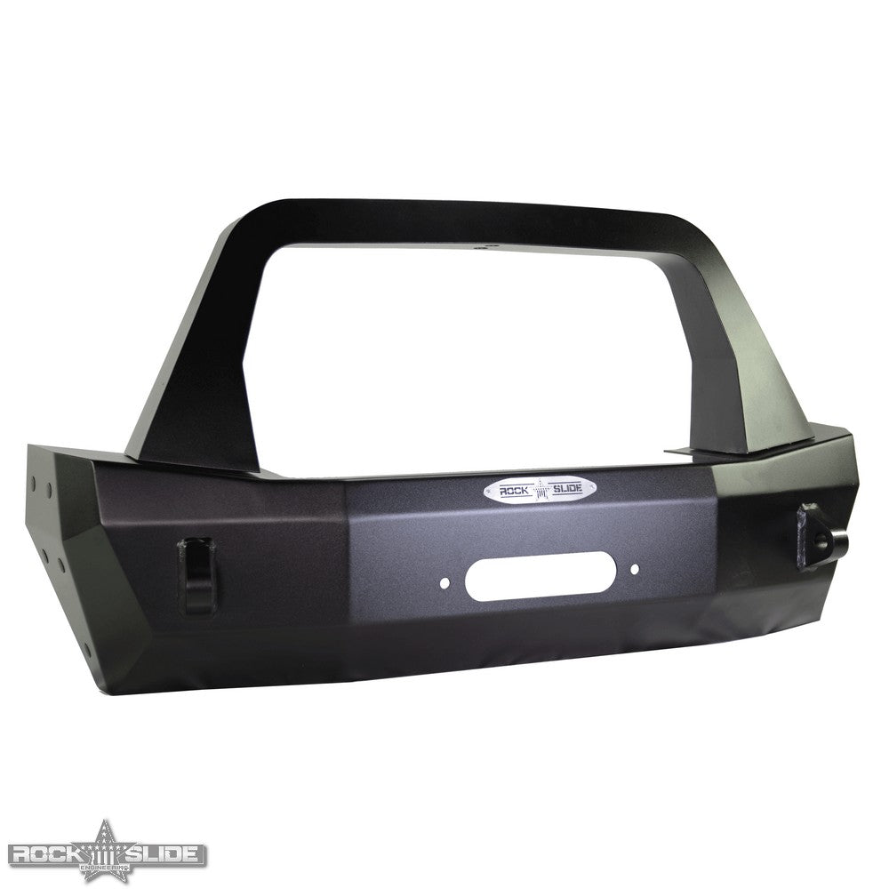 Jeep JK Shorty Front Bumper For 07-18 Wrangler JK Complete With Winch Plate Rigid Series Rock Slide Engineering-2