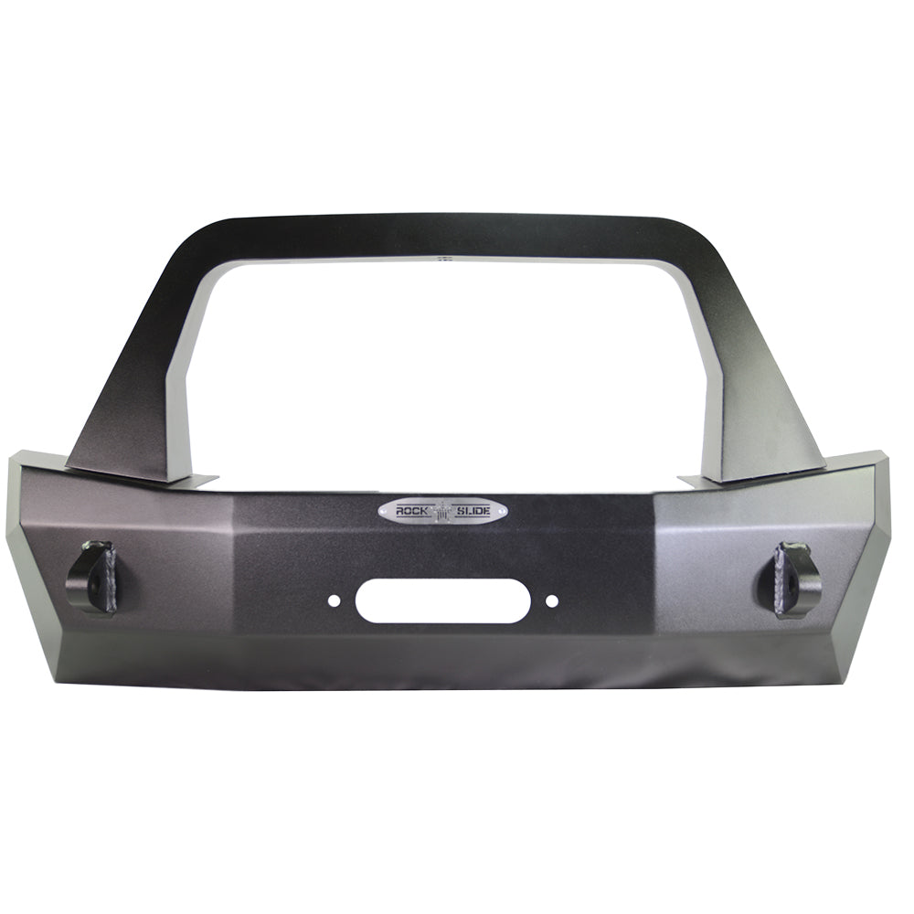 Jeep JL Shorty Front Bumper For 18-Pres Wrangler JL Complete With Winch Plate Rigid Series Rock Slide Engineering-9