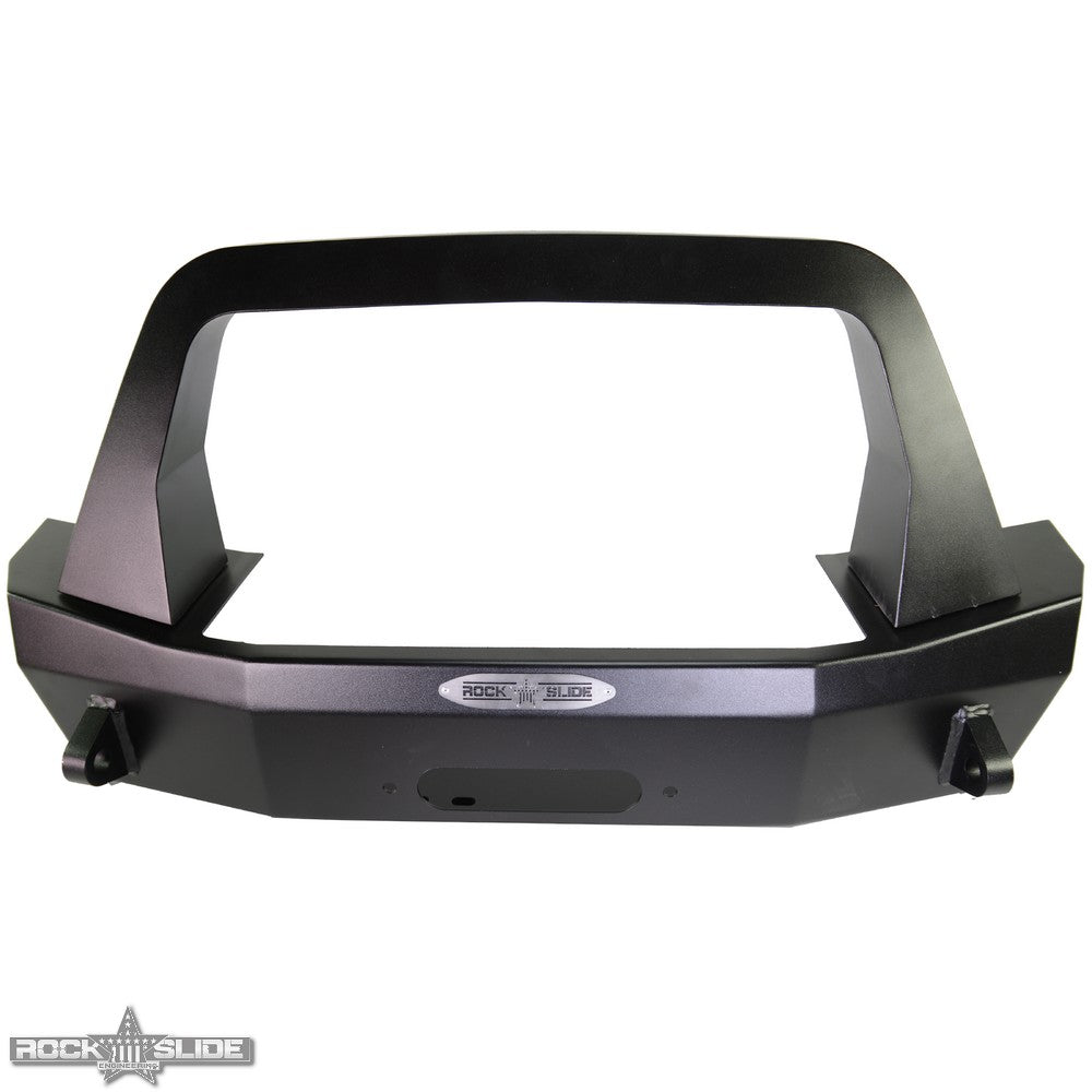 Jeep JL Shorty Front Bumper For 18-Pres Wrangler JL Complete With Winch Plate Rigid Series Rock Slide Engineering-4